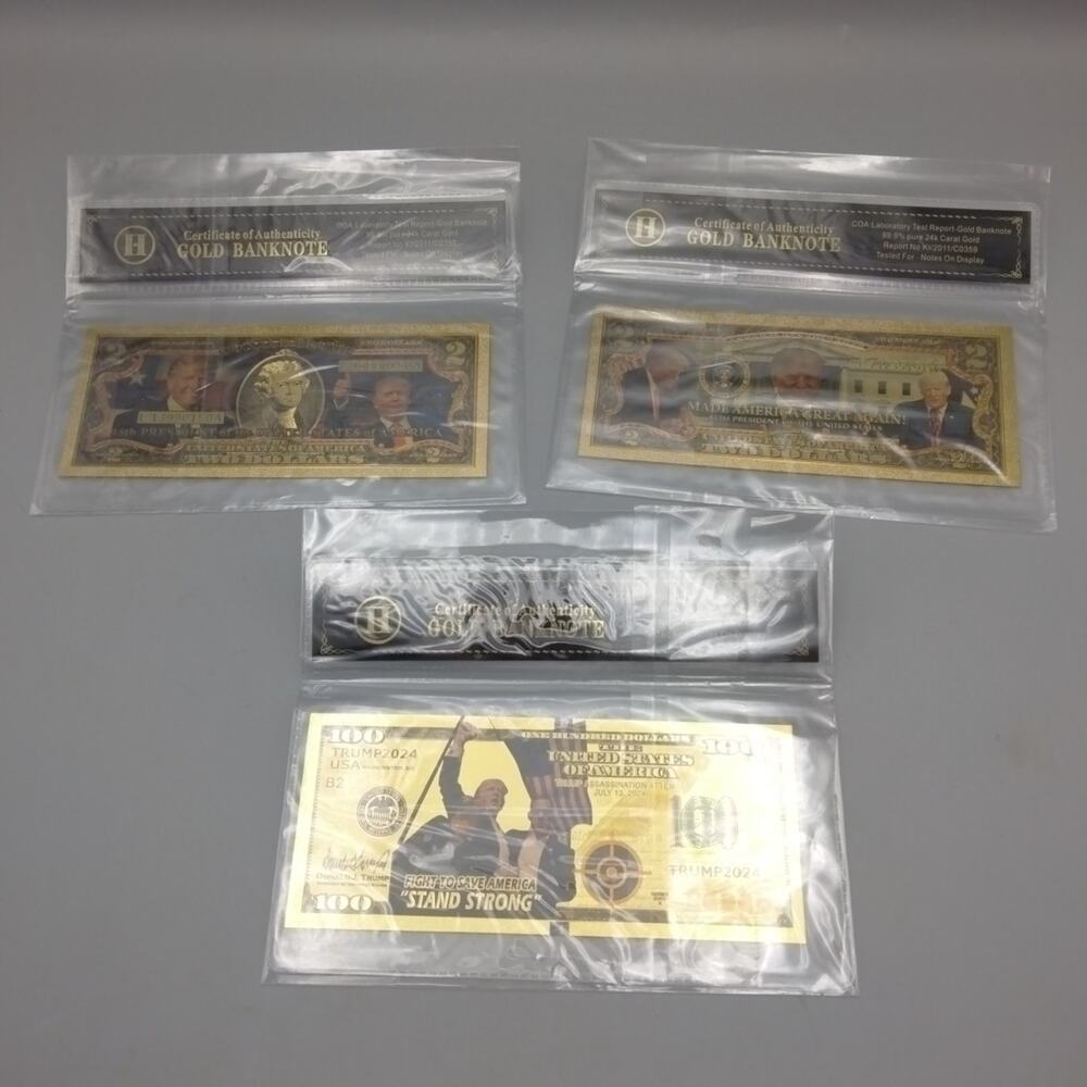 Merrick Mint Donald Trump 45th President Commemorative $2 Bank Notes Lot of 3